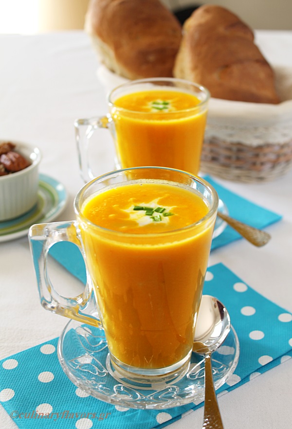 Carrot Soup with Greek Yogurt and Ginger