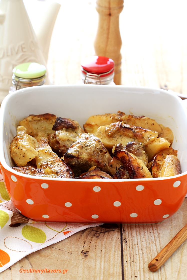 Pork Roast with Greek Potatoes in the Oven
